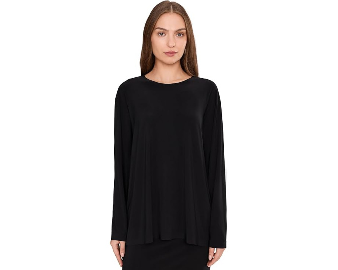 Norma Kamali Oversized Long Sleeve Top свободная длинная футболка с большими рукавами