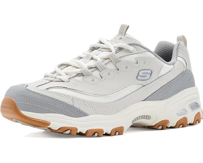 Кроссовки Skechers D'Lites Popular Vote серые на шнуровке