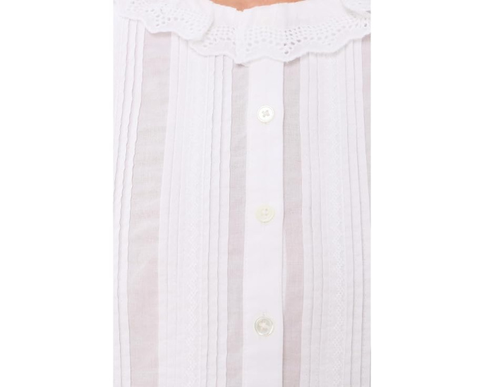 Madewell Ruffled Pintuck Top с высоким воротом