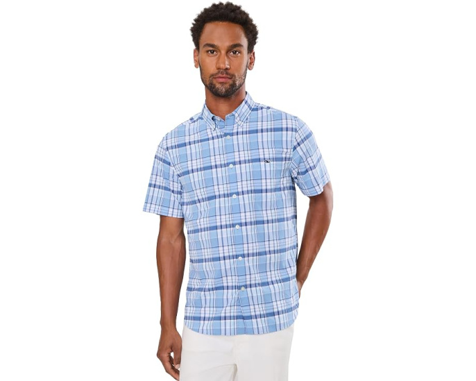 Рубашка с коротким рукавом Bimini Plaid Featherweight Performance от Vineyard Vines