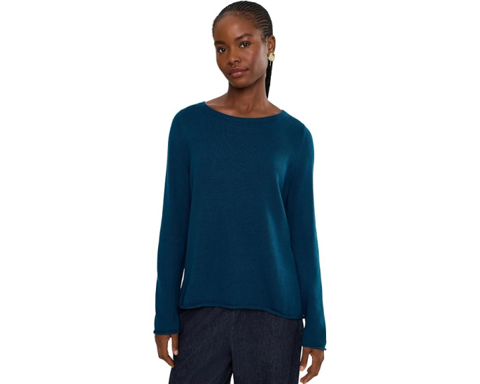 Свитер Eileen Fisher с лодочным вырезом из перуанского хлопка
