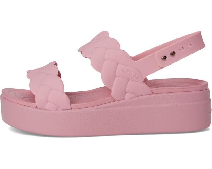Сандалии Crocs Brooklyn с низким клином и плетеным верхом