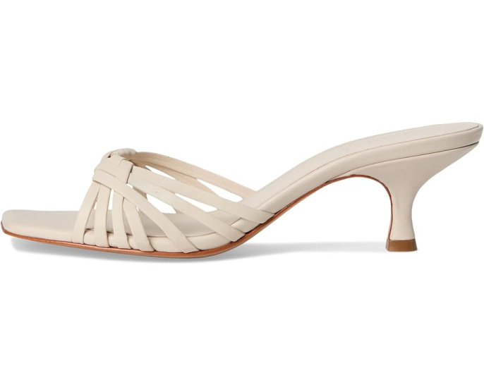 Босоножки Schutz Tara Mule Mid на каблуке белые