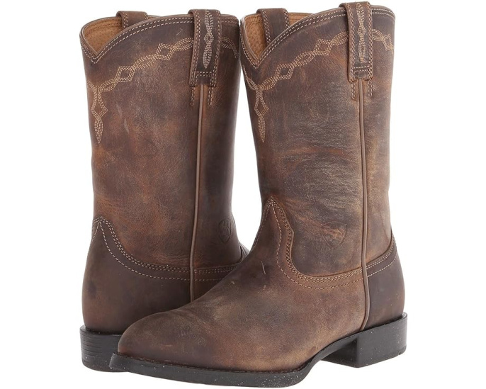 Ковбойские сапоги Ariat Heritage Roper с технологией ATS