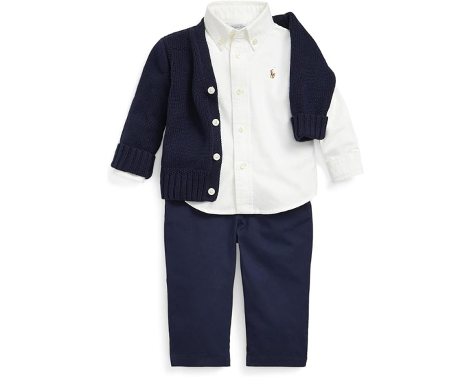 Polo Ralph Lauren Kids Рубашка из хлопкового оксфорда для младенцев
