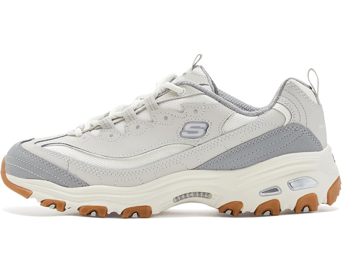 Кроссовки Skechers D'Lites Popular Vote серые на шнуровке