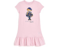 Детское хлопковое джерси платье Polo Bear от Polo Ralph Lauren
