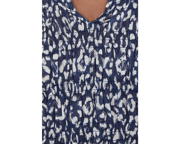 Топ NIC+ZOE Leopard Sketch Smocked Top с принтом леопарда