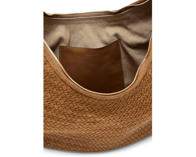Madewell The Essential Curve Shoulder Bag сумка из замши плетеная