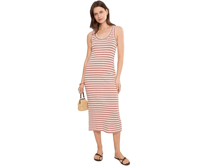 Платье миди Madewell Bloom Texture Tank с полоской