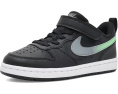 Кроссовки Nike Court Borough Low Fade для детей Black и Illusion Green