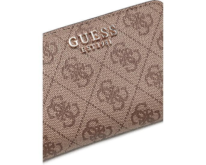 GUESS картхолдер Yvonne Logo Zip Around с логотипом 4G