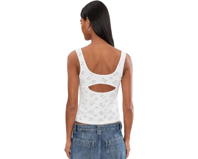 Топ Free People Full Bloom Eyelet Cami с вырезами