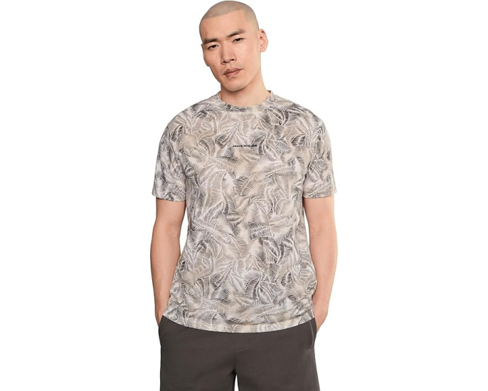 Футболка Armani Exchange с принтом Leaf Allover из хлопка