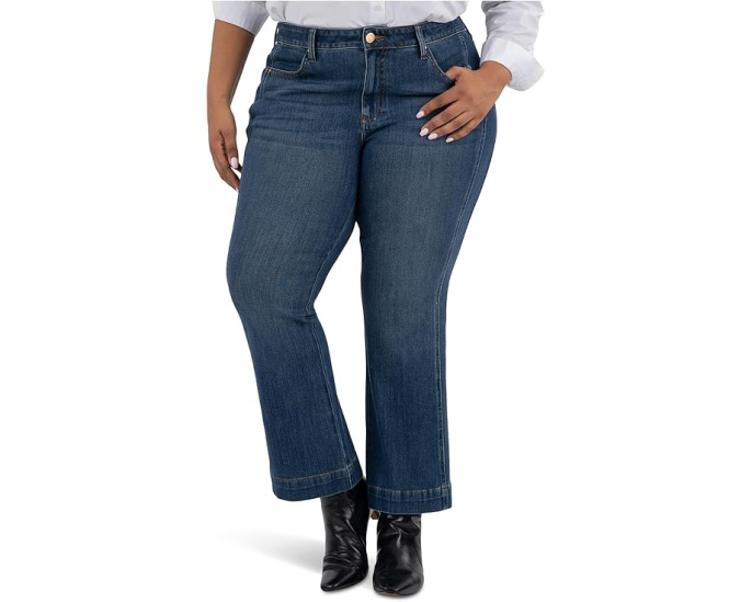 Джинсы KUT from the Kloth Plus Size Natalie с высоким подъемом и расклешенным силуэтом