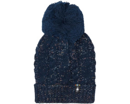 Детская шапка Smartwool Isto Beanie с узором кос и помпоном