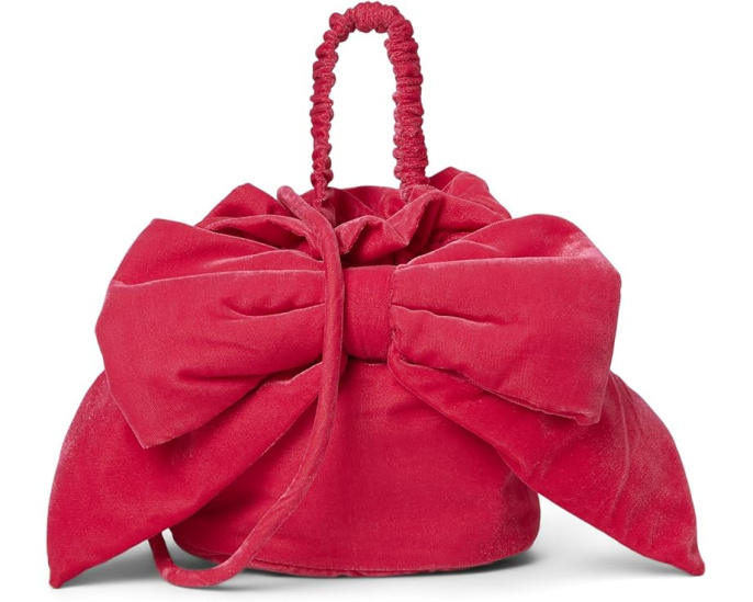 Сумка Free People Belle Velvet Bow из бархата с большим бантом