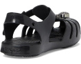 Детские сандалии Crocs Isabella Sandal с блестками черно серебристые