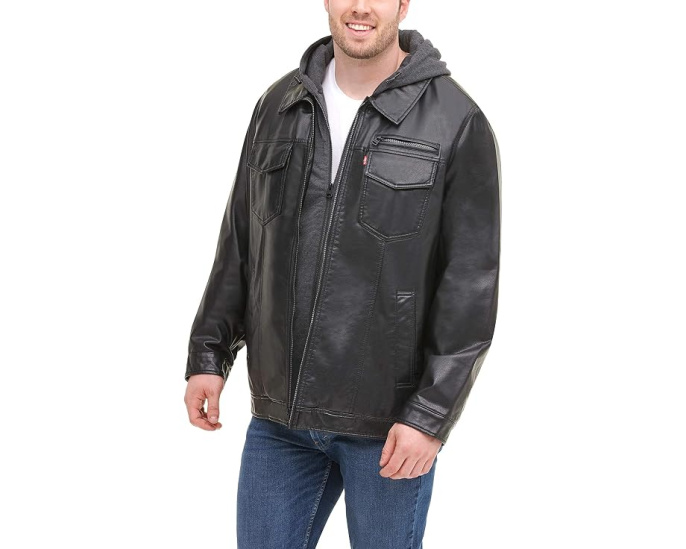Levi's куртка Big & Tall Vintage Deer Sherpa Lined Trucker с капюшоном