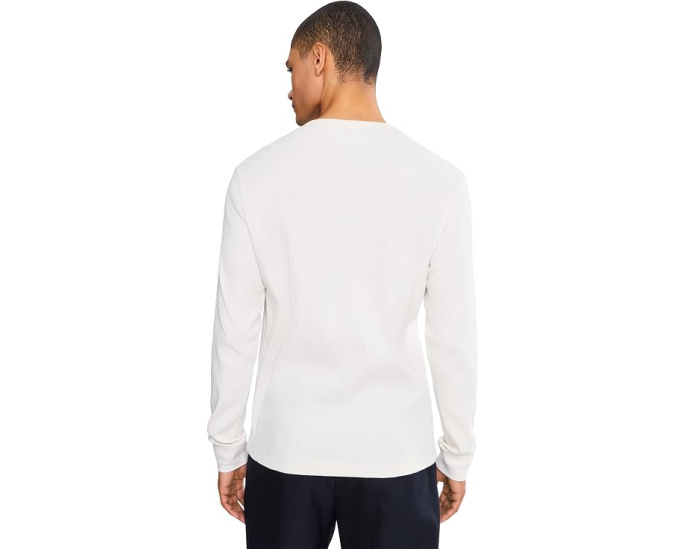 Топ Cotton Rib Long Sleeve Henley от Vince с длинным рукавом