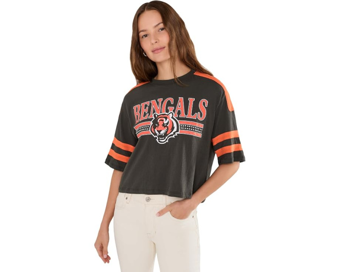 Укороченная футболка NFL Cincinnati Bengals с блестками
