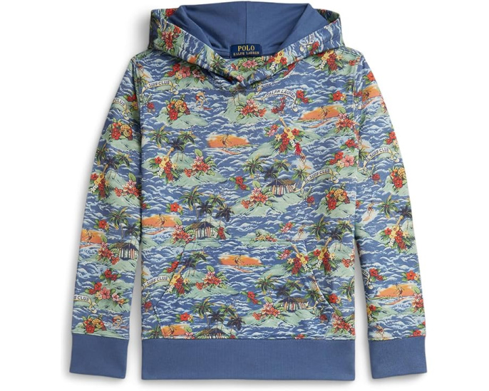Худи Polo Ralph Lauren Tropical-Print French Terry Hoodie для детей с принтом
