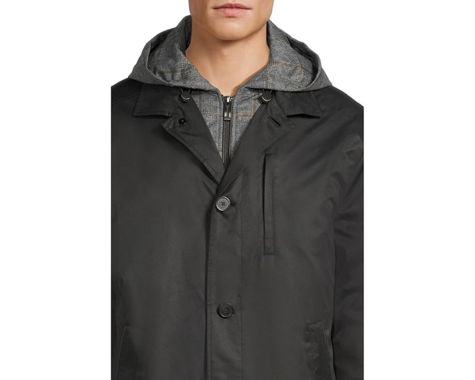 Johnston & Murphy дождевик Upton Water-Resistant с отстегивающейся подкладкой