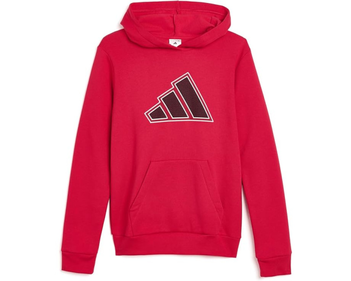 Adidas Mesh 3 Bar Fleece Hooded Pullover для детей с капюшоном