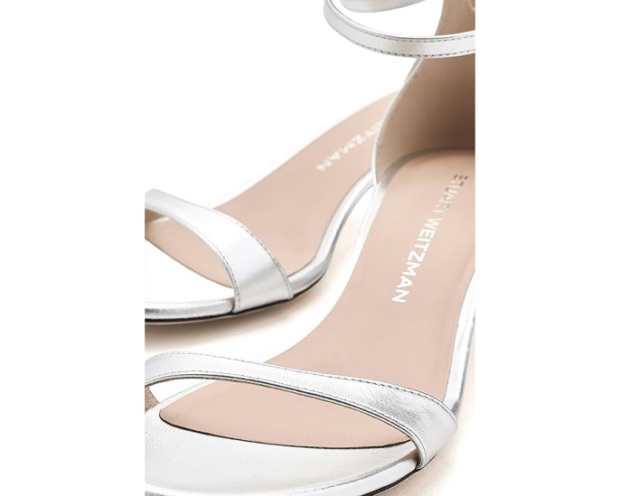 Туфли Stuart Weitzman Nudist Block 35 на квадратном каблуке с открытым носком