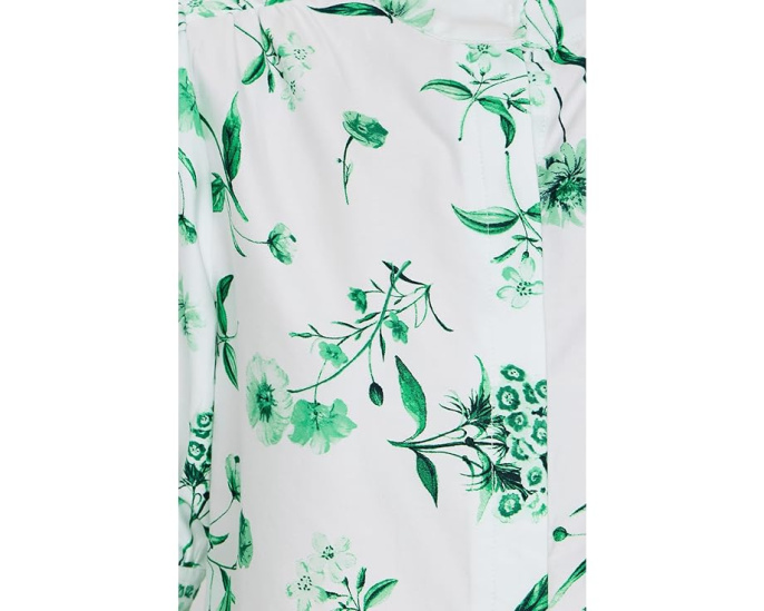 CeCe топ Cotton Sateen Hidden Placket из хлопкового сатина