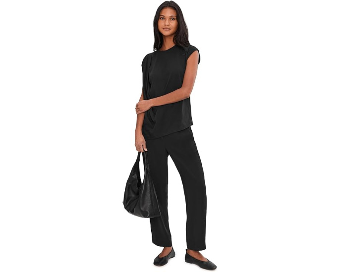 Брюки Vince Mid-Rise с зауженным низом и эластичной талией