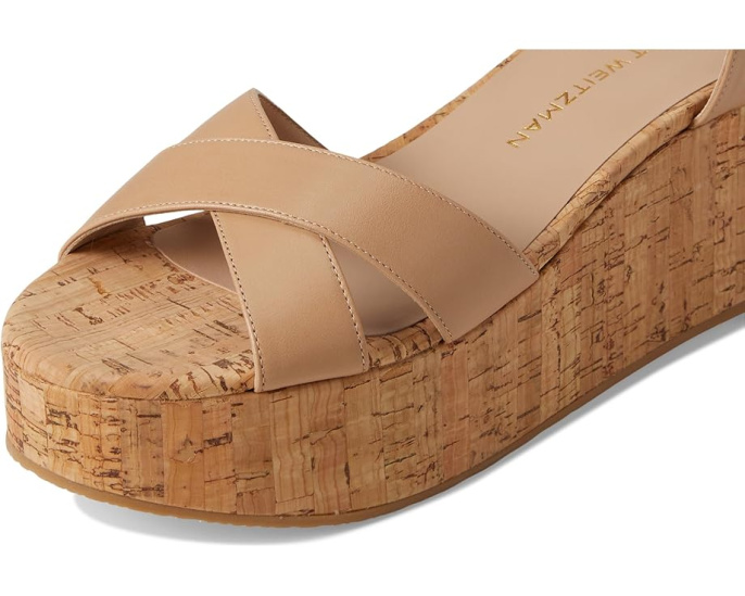 Сандалии Stuart Weitzman Dayna Wedge на платформе с открытым носком