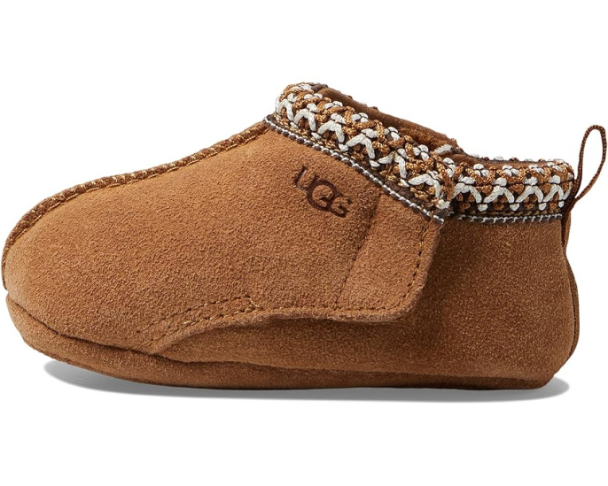 Детские тапочки UGG Tasman из замши на липучке