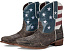 Ботинки Roper American Flag Shorty из состаренной кожи с дизайном флага