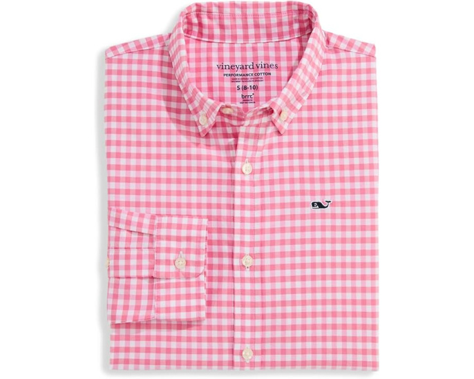 Детская рубашка vineyard vines Skysail Gingham из охлаждающей ткани