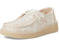 Эспадрильи Hey Dude Wendy Espadrille Retro Palm с пробковой стелькой и тканевым каблуком