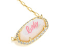 Кулон Kendra Scott Elisa Pave Frame на короткой цепочке с ракушкой