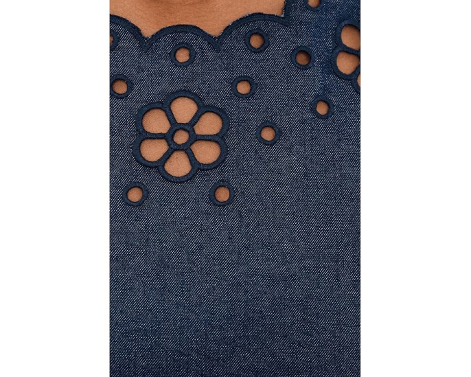 Топ Madewell Denim Embroidered Shell с вышивкой