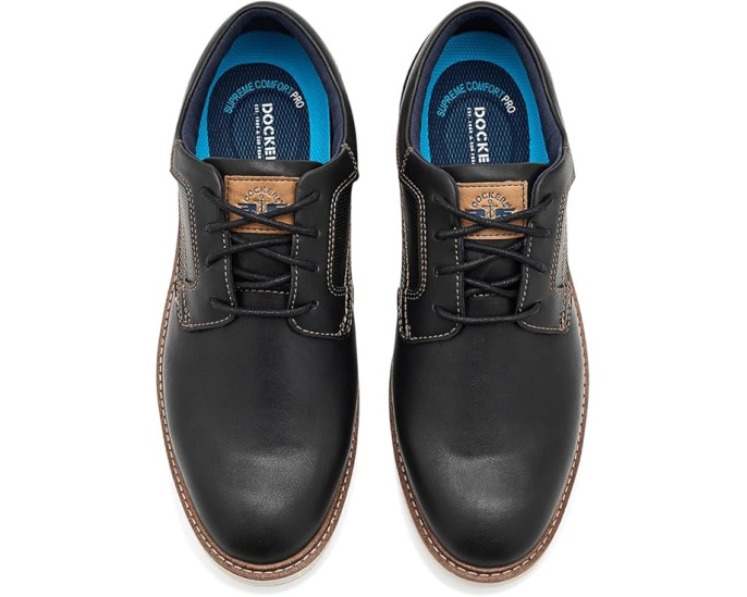 Dockers мужские туфли Halstead из черной экокожи