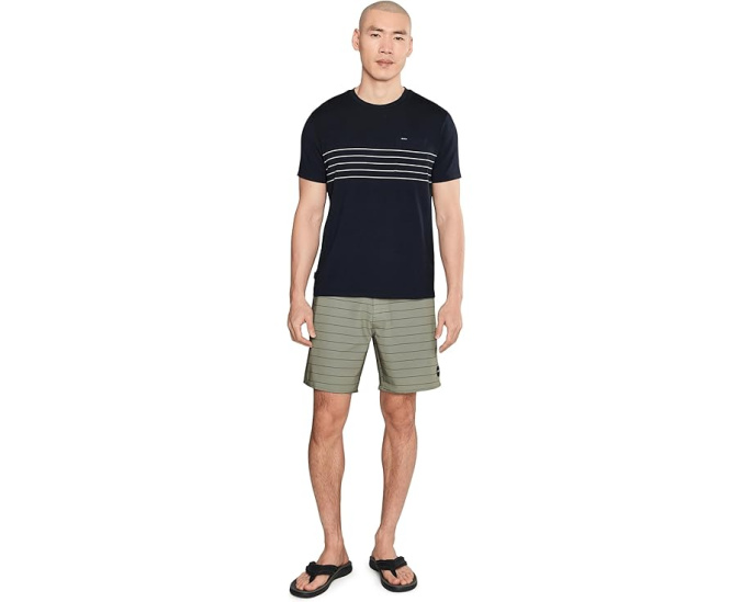 Плавки RVCA Steady Stripe Trunk с карманами на молнии и шнурке