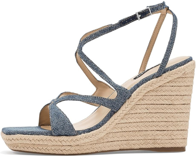 Босоножки Nine West Adriane на танкетке с открытым мысом