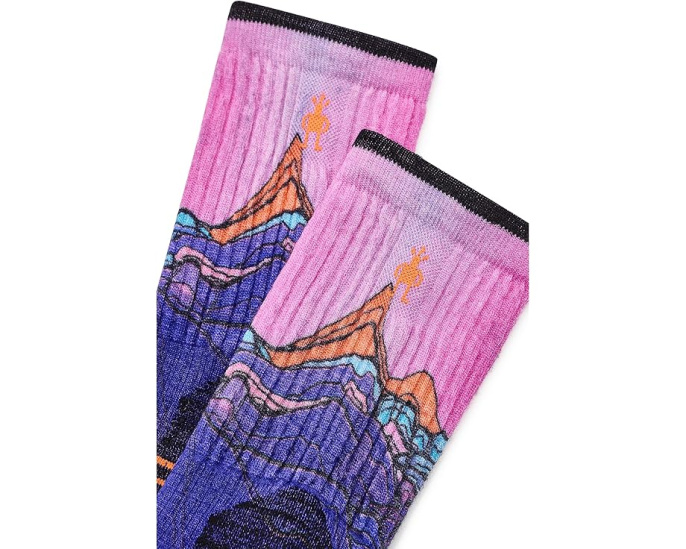 Носки Smartwool Hike Targeted Cushion Mountain Sunrise Print Crew с принтом