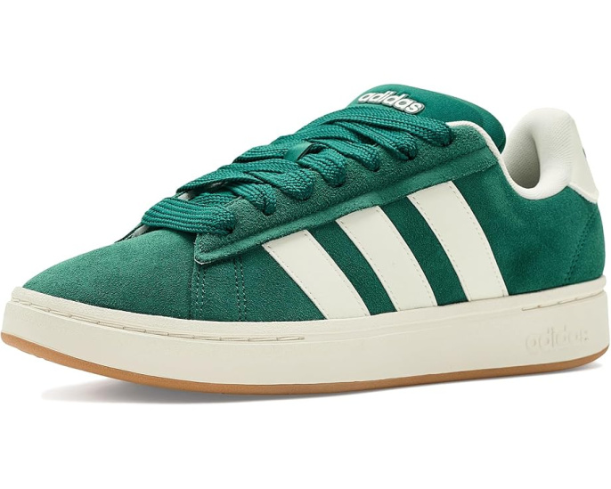 Кроссовки Adidas Grand Court Alpha зеленые с белой подошвой