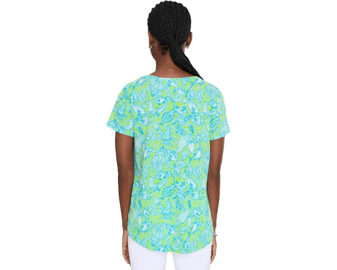 Топ Lilly Pulitzer Etta с круглым вырезом из пима-хлопка