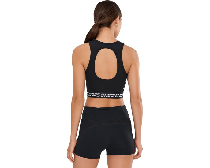 Топ PR Elite Crop Tank от Brooks с V-образным вырезом