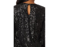 Топ CeCe Long Slv Sequin Crew Neck Rich Black с длинным рукавом