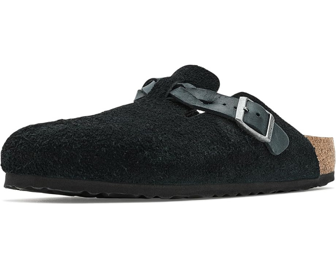 Сабо Birkenstock Boston Braid из замши с регулируемым ремешком