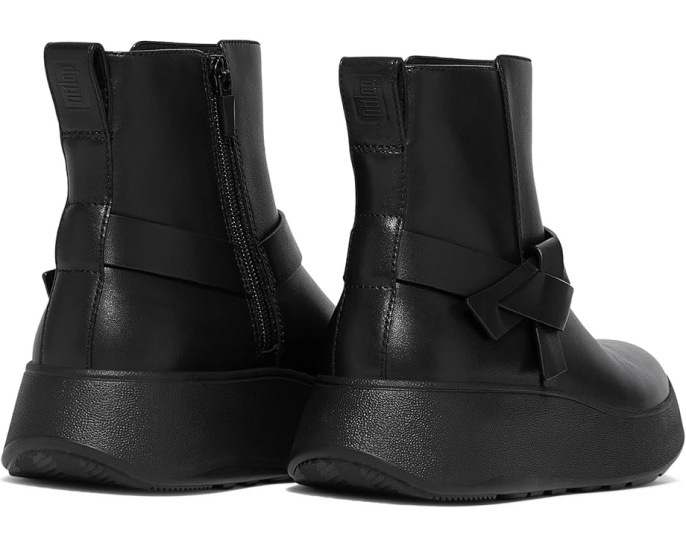 Короткие ботинки FitFlop F-Mode на платформе из кожи с узлом