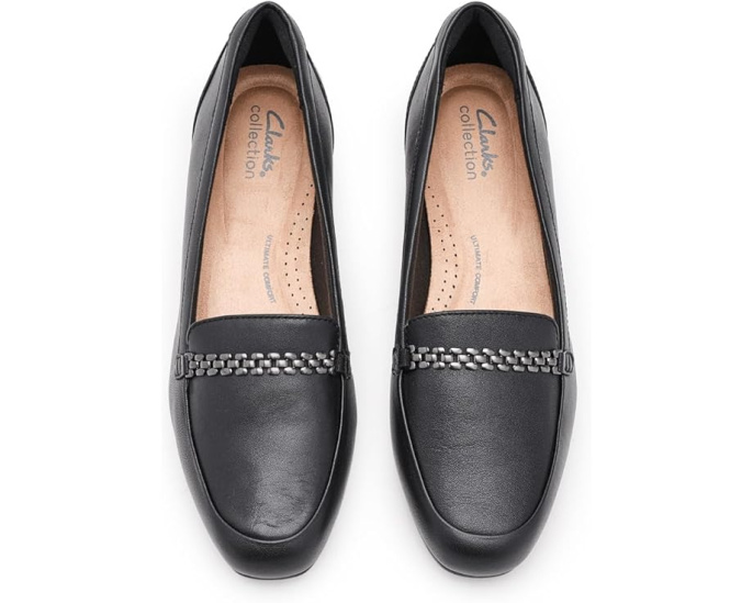 Лоферы Clarks Juliet Mia с квадратным носком и низким каблуком из кожи