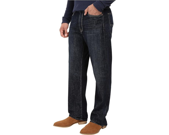 Джинсы Lucky Brand 181 Relaxed Straight с прямым кроем и потертостями